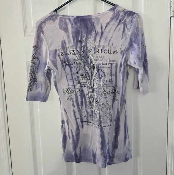 Womens Purple Tie-Dye Women's Top - Picture 2 of 3